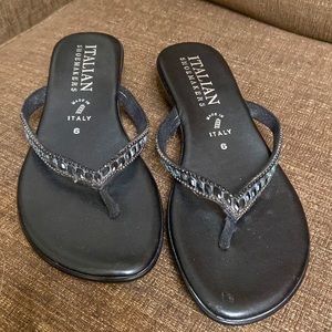 Italia Shoemakers Rhinestone Jeweled Sandals